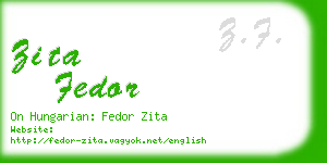 zita fedor business card